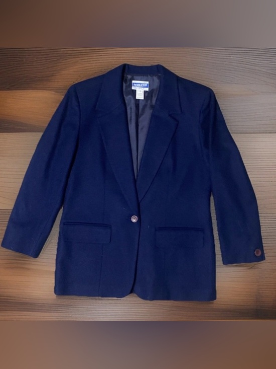 Pendleton Jackets & Blazers - Vintage Pendleton Women’s 100% Virgin Wool Blue Blazer Lined Size 6 Jacket USA